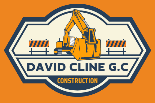 The logo for david cline g c construction